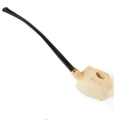 Churchwarden Tobacco Pipe Pear Wood Block - Pre Drilled