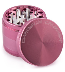 Chromium Crusher 1.6 Inch 4 Piece Tobacco Spice Herb Grinder pink colors