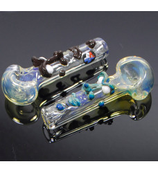 Face Design Fumed Spoon with Built in ashcatcher Made in USA Face Design Fumed Spoon with Built in ashcatcher Made in USA